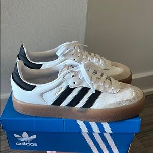 Adidas Samba White and Black Sneakers